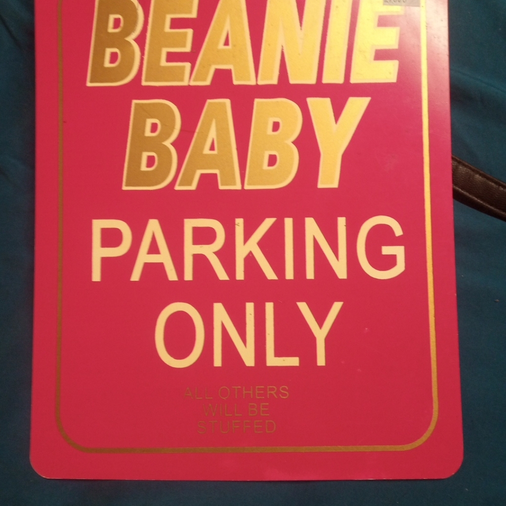 Vintage beanies babies sign
